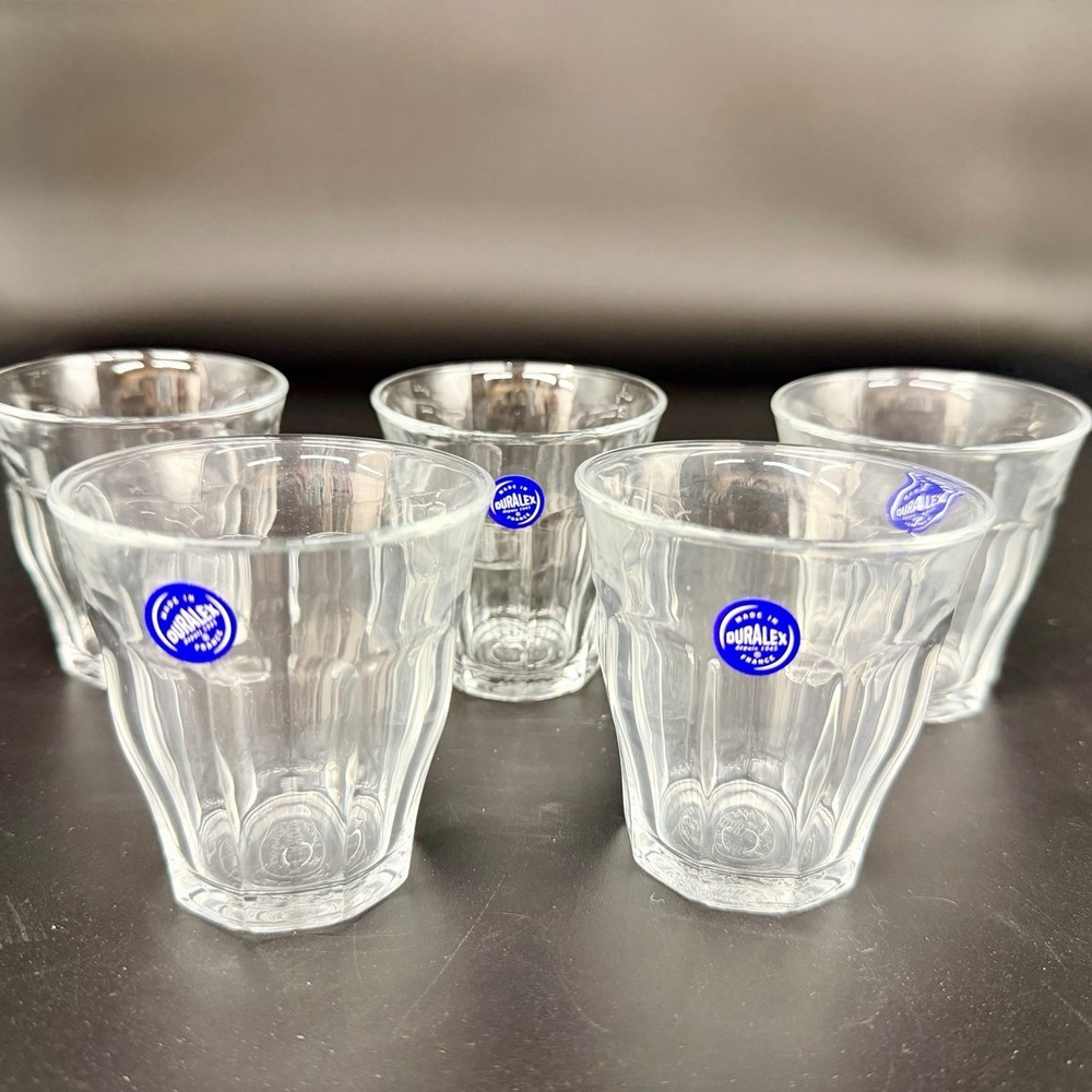 Duralex France Picardie Clear 3 oz Glasses Stackable Espresso Shot Juice Tumbler